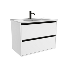 Тумба для ванной комнаты ЗОВ Парма, с раковиной, Белый мат 90