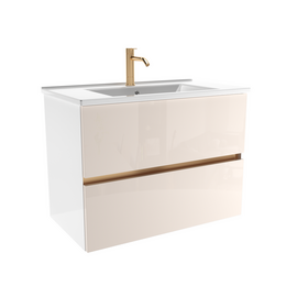 Тумба для ванной комнаты ЗОВ Лира, с раковиной, Тальк 60