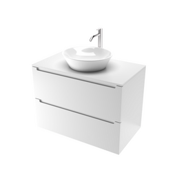 Тумба для ванной комнаты ЗОВ Дион, белая столешница, Белый мат 70