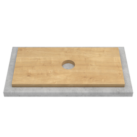 Столешница пластик HPL 38 Туя, 1 вырез, 795х458 мм