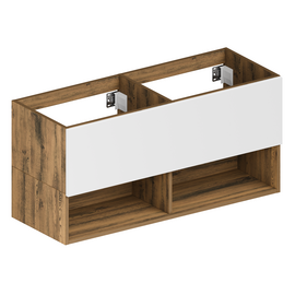 Тумба для ванной комнаты ЗОВ Кито-2, под столешницу, Аттик/Белый мат 120