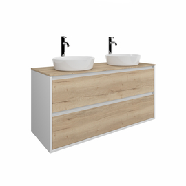 Тумба для ванной комнаты ЗОВ Парма, столешница галифакс, Белый/Галифакс 120