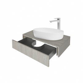 Тумба под раковину Токио, Древесина Белая 70 / столешница ЛДСП Древесина Белая с 2 вырезами [CLONE] [CLONE] [CLONE] [CLONE]