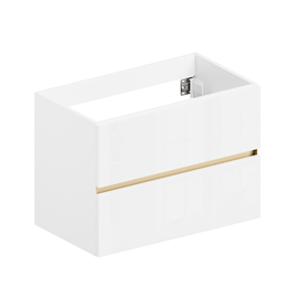 Тумба для ванной комнаты ЗОВ Лира, под раковину, Белый глянец 60