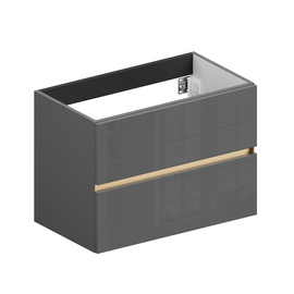 Тумба для ванной комнаты ЗОВ Лира, под раковину, Грифель глянец 70