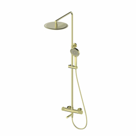 Three ways themostatic shower set Oliveeka 739902, brushed gold