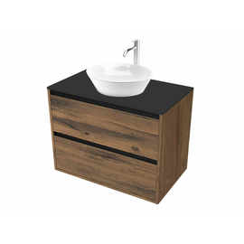 Тумба под раковину Парма P70LA0MAMC1B-LDSPG, столешница ЛДСП Антрацит / Аттик 70