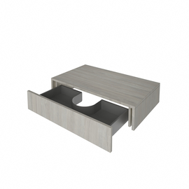 Тумба под раковину Токио премиум TP100ELSPTOC0, Вяз Либерти Серебряный 100 / столешница ЛДСП Вяз Либерти Серебряный  без вырезов