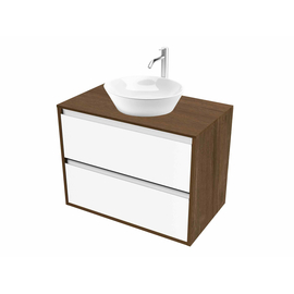 Тумба под раковину Парма P80LA0MWMC1A-LDSPA, столешница ЛДСП Аттик / Аттик/Белый мат-A 80