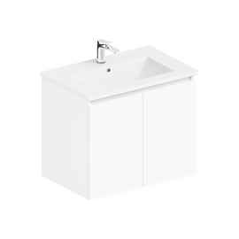 Тумба для ванной ЗОВ Монови, с раковиной, подвесная, Белая 60