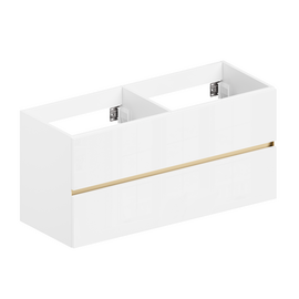 Тумба для ванной комнаты ЗОВ Лира, под раковину, Белый глянец 120