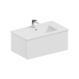 Тумба для ванной комнаты ЗОВ Кито, с раковиной, Белый мат 60