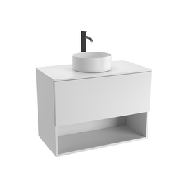 Тумба для ванной комнаты ЗОВ Кито-2, под столешницу, Белый мат 120 [CLONE]