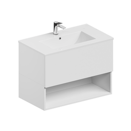 Тумба для ванной комнаты ЗОВ Кито, с раковиной, Белый мат 60 [CLONE] [CLONE] [CLONE] [CLONE] [CLONE]