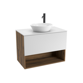 Тумба для ванной комнаты ЗОВ Кито-2, под столешницу, Белый мат 120 [CLONE]