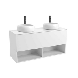 Тумба для ванной комнаты ЗОВ Кито-2, под столешницу, Белый мат 120 [CLONE]