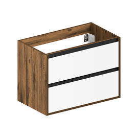 Тумба для ванной комнаты ЗОВ Парма, под раковину, Аттик/Белый мат-B 80