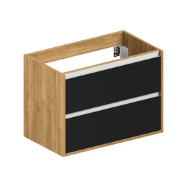 Тумба для ванной комнаты ЗОВ Парма, под раковину, Дуб/Черный 90