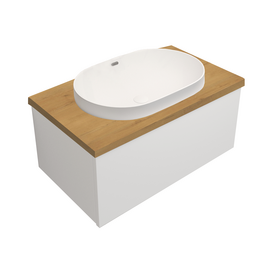 Тумба под раковину Кито K70LW0MWM-LDSPW6002, Белая столешница ЛДСП/Раковина /Белый мат 70 [CLONE] [CLONE]