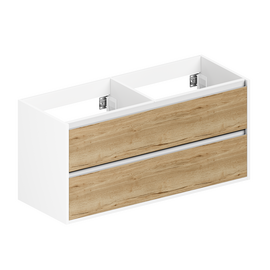 Тумба для ванной комнаты ЗОВ Парма, под раковину, Белый/Галифакс 120