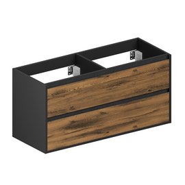 Тумба для ванной комнаты ЗОВ Парма, под раковину, Антрацит/Аттик 120