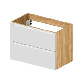Тумба для ванной комнаты ЗОВ Дион, под раковину, Белый мат/Дуб 80
