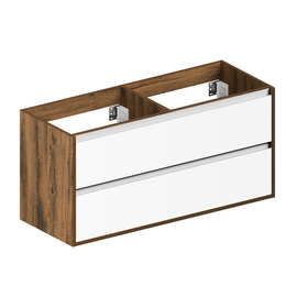 Тумба для ванной комнаты ЗОВ Парма, под раковину, Аттик/Белый мат-A 120