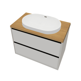 Тумба под раковину Кито K70LW0MWM-LDSPW6002, Белая столешница ЛДСП/Раковина /Белый мат 70 [CLONE] [CLONE]