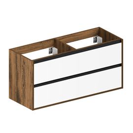 Тумба для ванной комнаты ЗОВ Парма, под раковину, Аттик/Белый мат-B 120