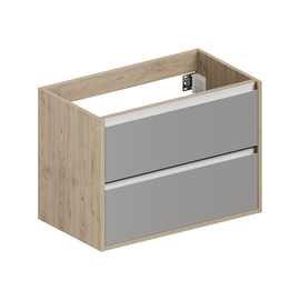 Тумба для ванной комнаты ЗОВ Парма, под раковину, Сталь/Каштан 100