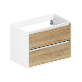 Тумба для ванной комнаты ЗОВ Парма, под раковину, Белый/Галифакс 90