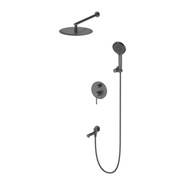 Three ways concealed shower mixer 939017, brushed gun metal