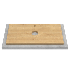 Столешница пластик HPL 38 Туя, 2 выреза, 695х458 мм