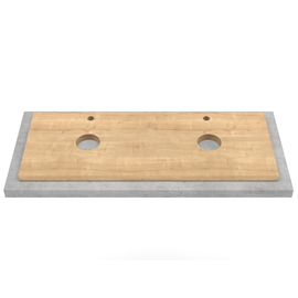 Столешница пластик HPL 38 Туя, 4 выреза, 1195х458 мм