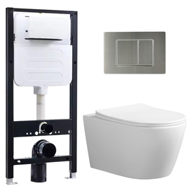 Комплект унитаза с инсталляцией Oliveeka M-6601A-YJ-2280-011B-BR