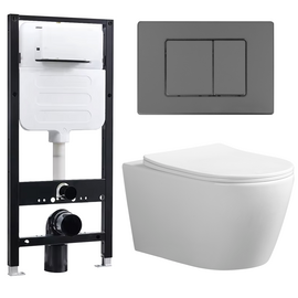 Комплект унитаза с инсталляцией Oliveeka M-6601A-YJ-2280-011-GM