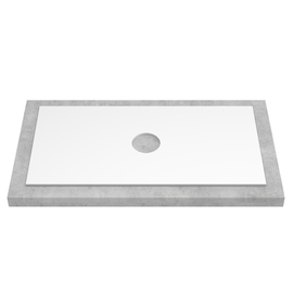 Деталь-крышки стола для мебели (ЛДСП) CLDSP18W595458C1 Белая 595*458 (1 вырез)