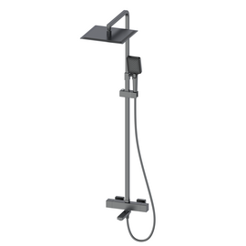 Душевая стойка с термостатом Oliveeka OL-739901-BGМ, матовый оружейный металл