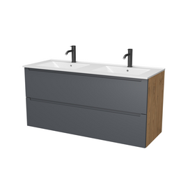 Тумба под раковину/столешницу Дион Графит мат/Дуб 120