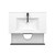 Тумба для ванной комнаты ЗОВ Парма, с раковиной, Белый мат 90
