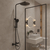 Three ways themostatic shower set Oliveeka 739902, matte black