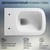 Wall hung toilet Oliveeka YJ2303 white - Image 2 Wall hung toilet Oliveeka YJ2303 white - Image 2
