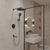 Three ways concealed shower mixer 939017, brushed gun metal