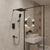Three ways concealed shower mixer 939003, brushed gun metal Three ways concealed shower mixer 939003, brushed gun metal