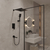 Three ways concealed shower mixer 939003, matte black Three ways concealed shower mixer 939003, matte black