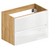 Тумба для ванной комнаты ЗОВ Эридан, под умывальник, Белый глянец/Дуб 100 