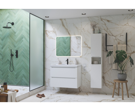 Тумба для ванной комнаты ЗОВ Дион, под раковину, Белый мат 80 - Изображение 4 Тумба для ванной комнаты ЗОВ Дион, под раковину, Белый мат 80 - Изображение 4