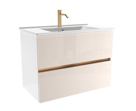 Тумба для ванной комнаты ЗОВ Лира, с раковиной, Тальк 70