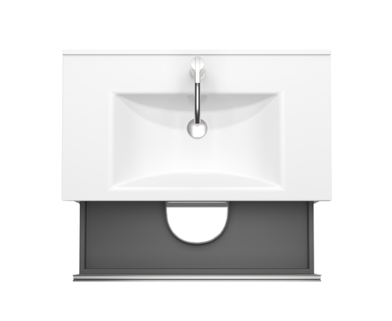 Тумба для ванной комнаты ЗОВ Парма, с раковиной, Дуб/Черный 80 Тумба для ванной комнаты ЗОВ Парма, с раковиной, Дуб/Черный 80