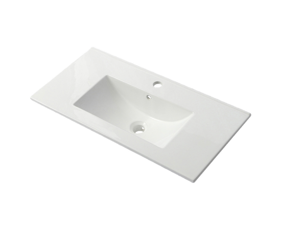 Тумба для ванной комнаты ЗОВ Лира, с раковиной, Белый глянец 90 - Изображение 2 Тумба для ванной комнаты ЗОВ Лира, с раковиной, Белый глянец 90 - Изображение 2